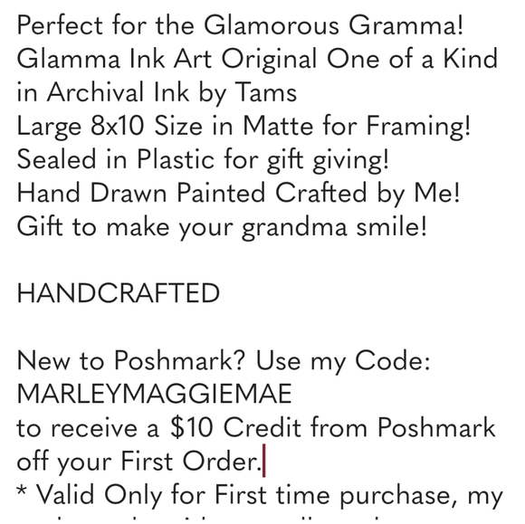 NEW Glamma Ink Art Original Archival Ink Hand Crafted One of a Kind - Picture 9 of 9